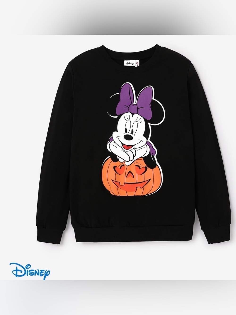 Disney Black Sweatshirt with Minnie or Mickey & Orange Pumpkin